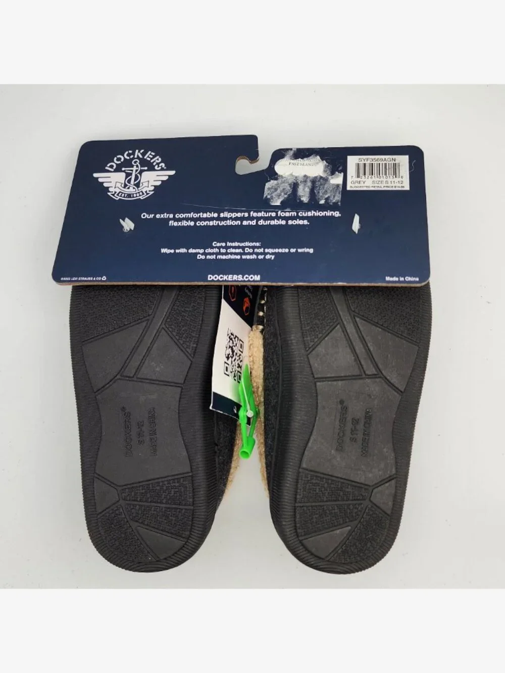 Dockers Moccasin Memory Foam Slippers | Kid's S (11-12) NWT